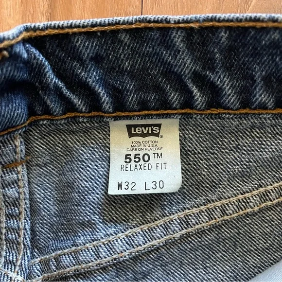 Vintage 90s Levi's orange tabs 550 made in USA denim pants - Picture 3 of 7
